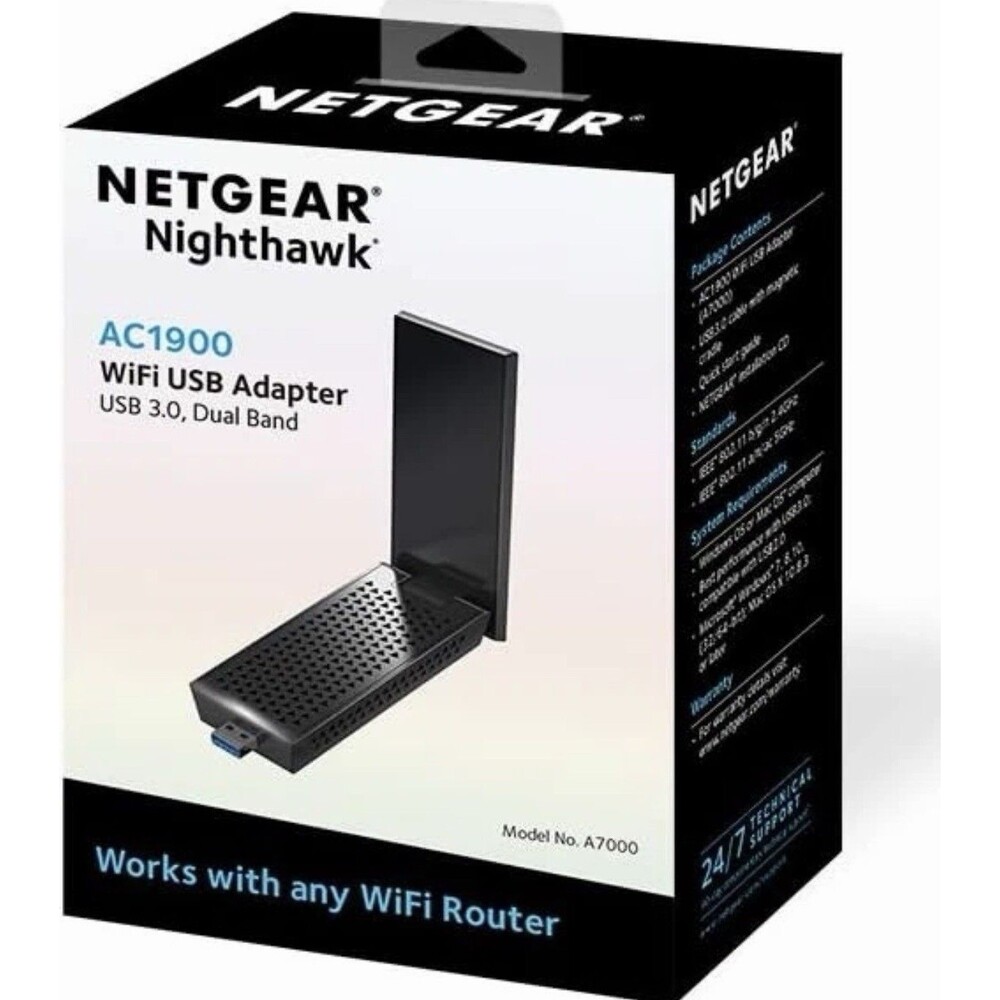 NETGEAR - Dual-Band Wireless-AC USB Network Adapter - Black - In Box - Black